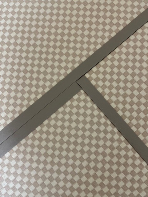 オール市松柄（白茶色と乳白色）2